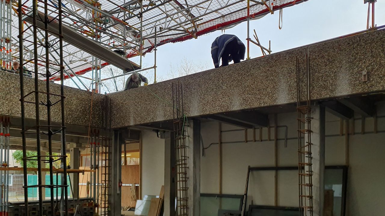 Umbau im Lichthof für die neue Küche (November 2019)